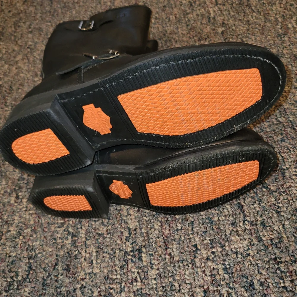 Harley-Davidson Black Leather Engineer Boots